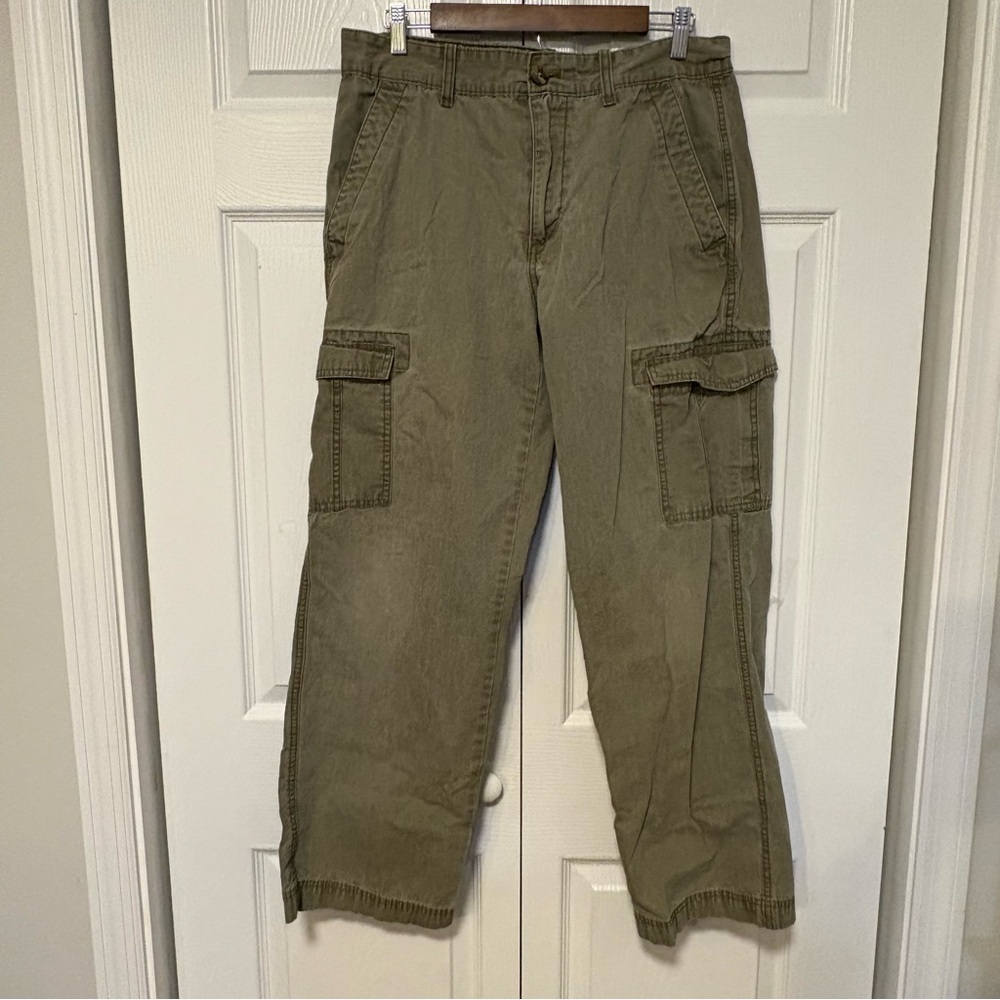 Eddie Bauer Men’s Olive Cargo Pants Utility Outdoor Workwear